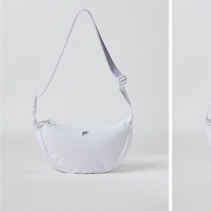 Fabletics White Sling Bag bonus fuzzy socks